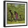 Ashanti Family Out for the Day-Ernest Henry Griset-Framed Giclee Print