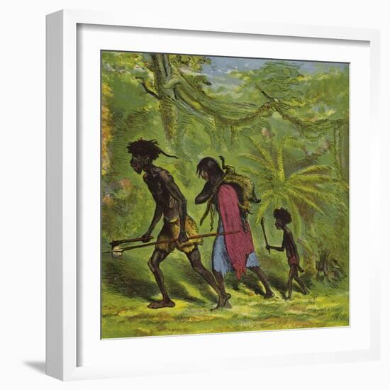 Ashanti Family Out for the Day-Ernest Henry Griset-Framed Giclee Print