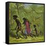 Ashanti Family Out for the Day-Ernest Henry Griset-Framed Stretched Canvas