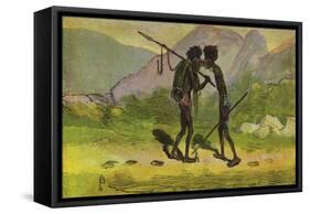 Ashanti Greeting-Ernest Henry Griset-Framed Stretched Canvas