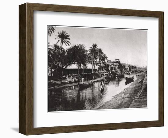 Ashar Creek Leading to the Shatt Al-Arab, Basra, Iraq, 1925-A Kerim-Framed Giclee Print