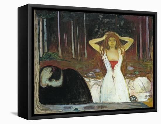 Ashes, 1895, by Edvard Munch, 1863-1944, Norwegian Expressionist painting,-Edvard Munch-Framed Stretched Canvas