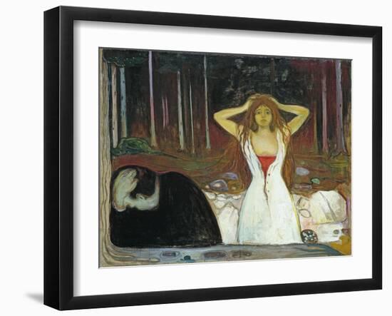 Ashes, 1895, by Edvard Munch, 1863-1944, Norwegian Expressionist painting,-Edvard Munch-Framed Art Print