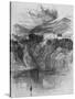 Ashestiel - Ettrick forest-Joseph Mallord William Turner-Stretched Canvas