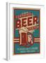 Asheville, North Carolina - Certified Beer Tester-Lantern Press-Framed Art Print