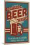 Asheville, North Carolina - Certified Beer Tester-Lantern Press-Mounted Art Print