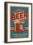 Asheville, North Carolina - Certified Beer Tester-Lantern Press-Framed Art Print