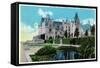 Asheville, North Carolina, Exterior View of the Biltmore Mansion with Lily Pools-Lantern Press-Framed Stretched Canvas