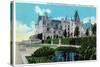 Asheville, North Carolina, Exterior View of the Biltmore Mansion with Lily Pools-Lantern Press-Stretched Canvas