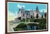 Asheville, North Carolina, Exterior View of the Biltmore Mansion with Lily Pools-Lantern Press-Framed Art Print