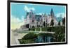 Asheville, North Carolina, Exterior View of the Biltmore Mansion with Lily Pools-Lantern Press-Framed Art Print