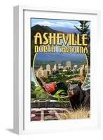 Asheville, North Carolina - Montage Scenes-Lantern Press-Framed Art Print