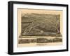 Asheville, North Carolina - Panoramic Map-Lantern Press-Framed Art Print