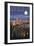 Asheville, North Carolina - Skyline at Night-Lantern Press-Framed Art Print