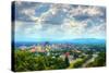 Asheville, North Carolina Skyline Nestled in the Blue Ridge Mountains.-SeanPavonePhoto-Stretched Canvas