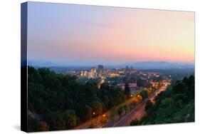 Asheville, North Carolina Skyline Nestled in the Blue Ridge Mountains.-SeanPavonePhoto-Stretched Canvas