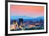 Asheville, North Carolina Skyline Nestled in the Blue Ridge Mountains.-SeanPavonePhoto-Framed Photographic Print