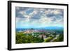 Asheville, North Carolina Skyline Nestled in the Blue Ridge Mountains.-SeanPavonePhoto-Framed Photographic Print