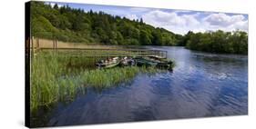 Ashford Castle Docks, Ireland-Richard Desmarais-Stretched Canvas