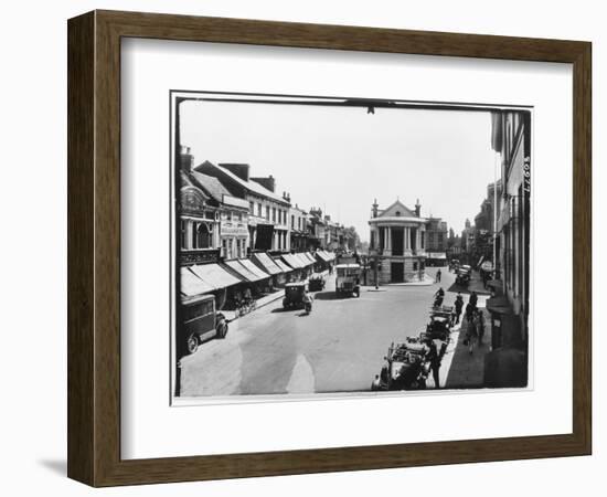 Ashford, Kent the High Street, with an Open Top Bus Signed Maidstone-null-Framed Photographic Print