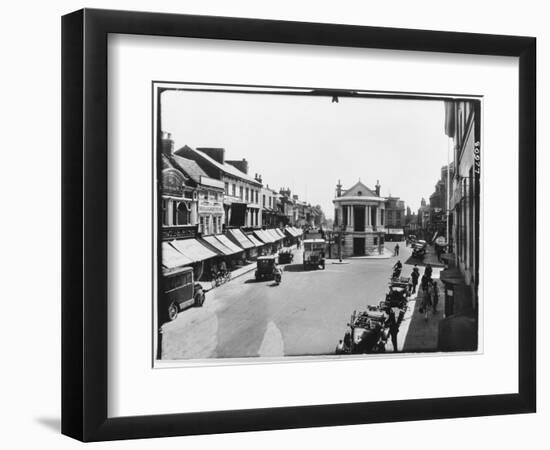 Ashford, Kent the High Street, with an Open Top Bus Signed Maidstone-null-Framed Photographic Print