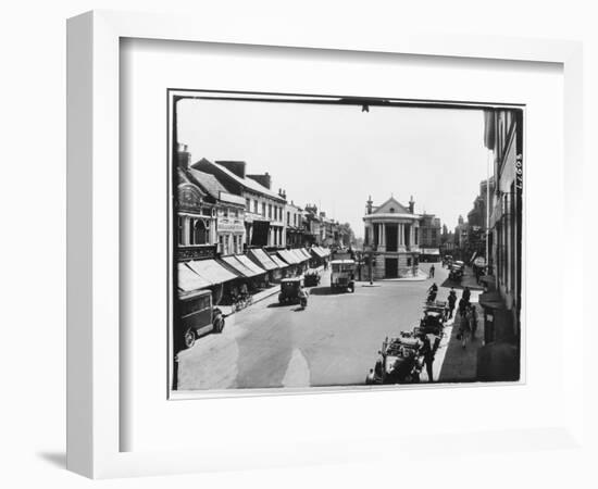 Ashford, Kent the High Street, with an Open Top Bus Signed Maidstone-null-Framed Photographic Print