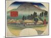 Ashinoyu, 1834-1839-Utagawa Hiroshige-Mounted Giclee Print