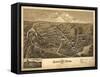 Ashland, Massachusetts - Panoramic Map-Lantern Press-Framed Stretched Canvas