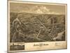 Ashland, Massachusetts - Panoramic Map-Lantern Press-Mounted Art Print