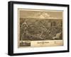 Ashland, Massachusetts - Panoramic Map-Lantern Press-Framed Art Print