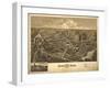 Ashland, Massachusetts - Panoramic Map-Lantern Press-Framed Art Print