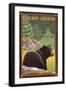 Ashland, Oregon - Bear in Forest-Lantern Press-Framed Art Print
