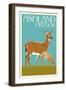 Ashland, Oregon - Deer and Fawn-Lantern Press-Framed Art Print