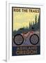 Ashland, Oregon - Ride the Trails-Lantern Press-Framed Art Print