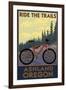 Ashland, Oregon - Ride the Trails-Lantern Press-Framed Art Print