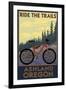 Ashland, Oregon - Ride the Trails-Lantern Press-Framed Art Print