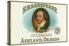 Ashland, Oregon - Shakespeare Cigar Box Label-Lantern Press-Stretched Canvas