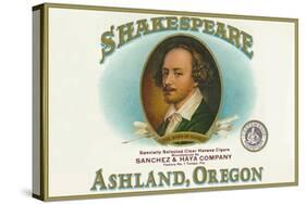 Ashland, Oregon - Shakespeare Cigar Box Label-Lantern Press-Stretched Canvas