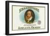 Ashland, Oregon - Shakespeare Cigar Box Label-Lantern Press-Framed Art Print