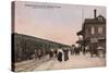 Ashland, Oregon - Southern Pacific Railroad Station-Lantern Press-Stretched Canvas