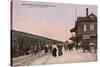 Ashland, Oregon - Southern Pacific Railroad Station-Lantern Press-Stretched Canvas