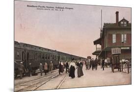 Ashland, Oregon - Southern Pacific Railroad Station-Lantern Press-Mounted Art Print