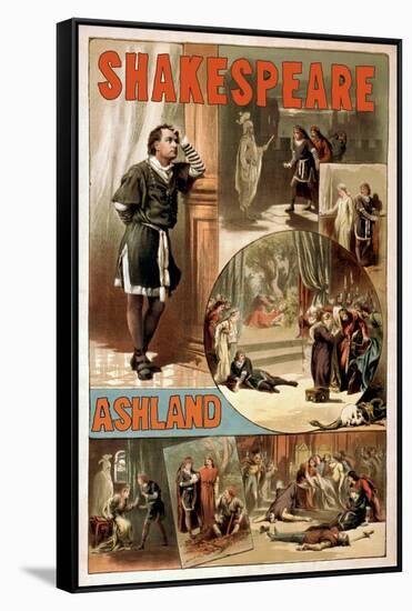 Ashland, Oregon - William Shakespeare "Hamlet" Theatre Poster-Lantern Press-Framed Stretched Canvas