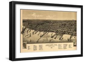 Ashland, Wisconsin - Panoramic Map-Lantern Press-Framed Art Print