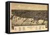 Ashland, Wisconsin - Panoramic Map-Lantern Press-Framed Stretched Canvas