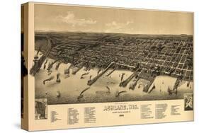 Ashland, Wisconsin - Panoramic Map-Lantern Press-Stretched Canvas