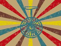 Vintage Circus Unicycle-ashlees-Art Print