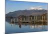 Ashness Boat Landing, Two Walkers Enjoy the Skiddaw Range, Derwentwater-James Emmerson-Mounted Photographic Print