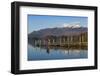 Ashness Boat Landing, Two Walkers Enjoy the Skiddaw Range, Derwentwater-James Emmerson-Framed Photographic Print