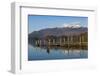 Ashness Boat Landing, Two Walkers Enjoy the Skiddaw Range, Derwentwater-James Emmerson-Framed Photographic Print